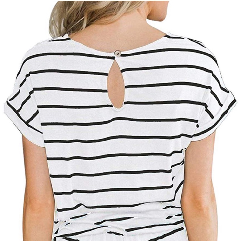 Black and white striped romper *FINAL PRICE*